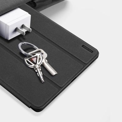 6. Dux Ducis Domo Öko-Lederhülle mit Ständer für Samsung Tab S10+ / S9+ / S9 FE+ – Schwarz