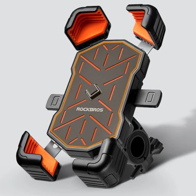8. Rockbros HW-117 Lenkerklemm-Handyhalterung – Schwarz und Orange