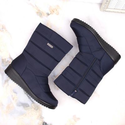 14. News W EVE436B marineblaue hohe Stiefeletten