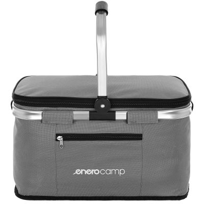 6. Faltbarer Thermokorb für Touristen, 24 l, grau, Enero Camp