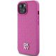 2. DKNY MagSafe-Hülle mit Ledermuster und Metalllogo für iPhone 15/14/13, Rosa