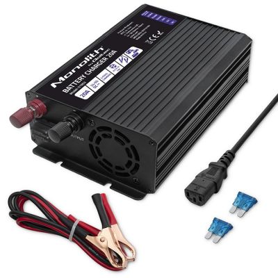 2. Monolith Smart-Ladegerät für LiFePO4-, AGM-, GEL- und SLA-Batterien, 20 A, 24 V