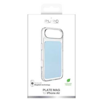 2. Puro Plate Mag Case für iPhone 17 Air, kompatibel mit MagSafe – Hellblau