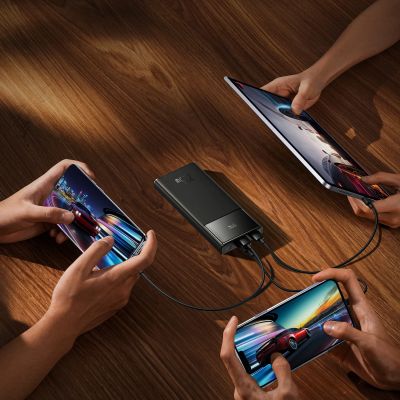 7. Baseus Star-Lord 10000mAh 22,5W Powerbank mit Digitalanzeige und 30cm USB-C 3A Kabel - Schwarz