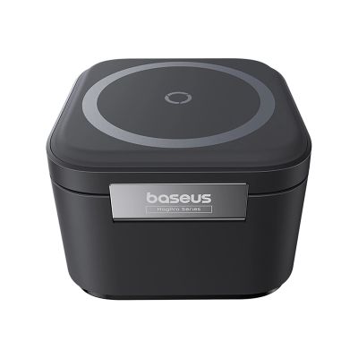 5. Baseus MagPro 3in1 25W MagSafe kompatibles induktives Ladegerät für Telefon und Smartwatch - Schwarz
