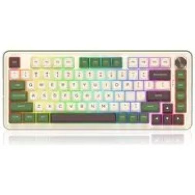 REDRAGON K681CGC-RGB-PRO Cyrus Tastatur USB + RF Wireless + Bluetooth Weiß, Grün