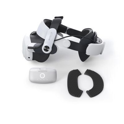 2. BoboVR M3 Pro Kopfband für Meta Quest 3 VR-Headset + BoboVR B2 Akku – Schwarz und Weiß