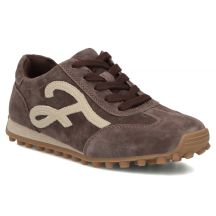 Damen-Lederschuhe, Wildleder-Sneaker, braun, Filippo DP7961