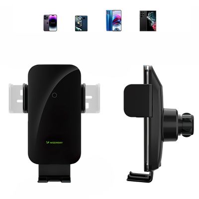 5. Wozinsky WEDZ-3Y8S Auto-Klemmhalterung mit 15W induktivem Ladegerät für Telefon an der Lüftungsöffnung - schwarz