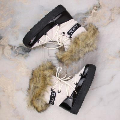 7. Plateau-Schneestiefel mit Schnürung und Fell Vinceza W JAN262 beige
