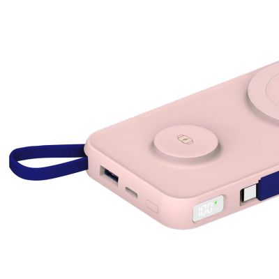 9. 3mk PastelUp Powerbank 10.000 mAh 22,5 W USB 1A1C - pink