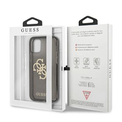 8. Guess GUHCP12LPCUGL4GBK iPhone 12 Pro Max 6,7" schwarz/schwarze Hartschale Glitter 4G Big Logo