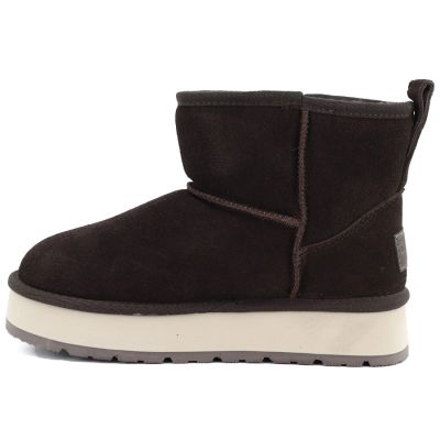 7. Damen-Ankle-Boots aus Leder mit Plateau, braun, Big Star UU274693