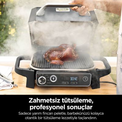 4. Ninja Holzfeuer-Außengrill mit Kontaktgrill