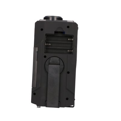 Extralink Solar-Notfallradio mit Kurbeldynamo-Powerbank (4000 mAh) und SOS-Taschenlampe SR-4000, tragbar, analog, Schwarz/Orange