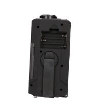 Extralink Solar-Notfallradio mit Kurbeldynamo-Powerbank (4000 mAh) und SOS-Taschenlampe SR-4000, tragbar, analog, Schwarz/Orange