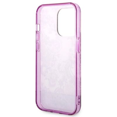 7. Guess Porcelain Collection Hülle für iPhone 14 Pro Max – Fuchsia