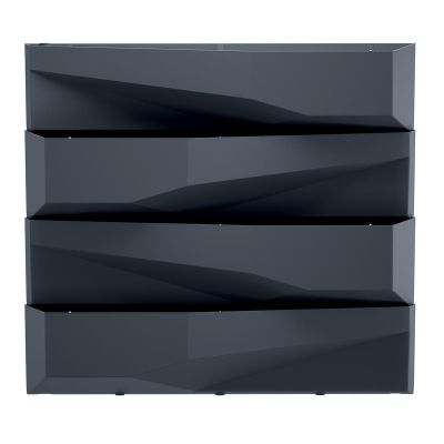 28. Vertikales Gartenblumenbeet, 4er-Set, Anthrazit