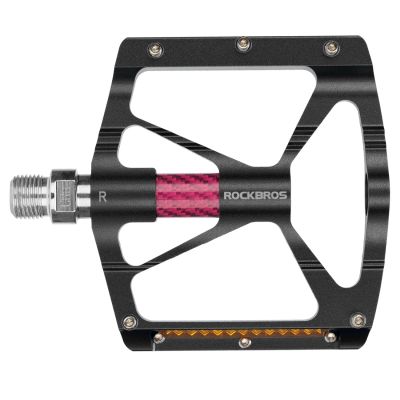 2. Rockbros K307PT Aluminium-Plattformpedale mit Reflektoren – Schwarz