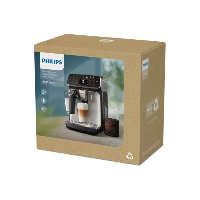 19. Kaffeemaschine | EP4449/70 Serie 4400 | 15 bar Pumpendruck | Integrierter Milchaufschäumer | Vollautomatisch | 1500 W | Schwarz