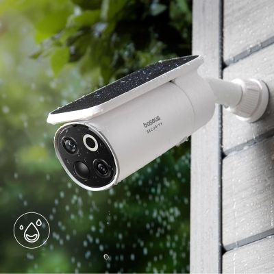 7. Baseus Security S1 Pro Dual 3K Outdoor-Überwachungsset (2 Kameras) – Weiß