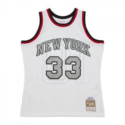 Mitchell & Ness NBA Cracked Cement Swingman-Trikot Knicks 1991 Patrick Ewing M TFSM5934-NYK91PEWWHIT