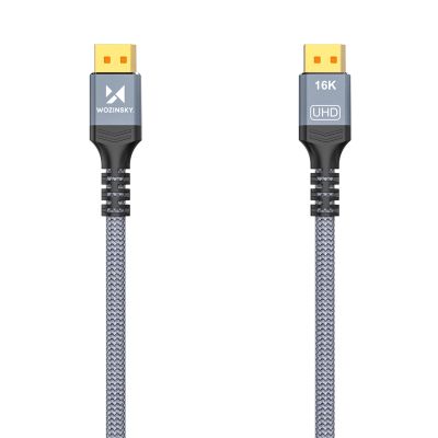 2. Wozinsky WPS-16AYL3S DisplayPort 2.1 Kabel 80 Gbit/s 16K@60Hz 8K@120Hz 4K@240Hz HDR HDCP DSC 3m - Schwarz