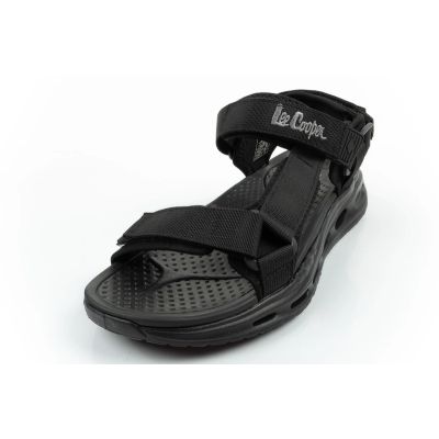 3. Lee Cooper Herrenschuhe mit Klettverschluss für den Sommer, leicht, schwarz