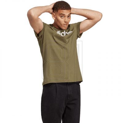 5. adidas Essentials Single Jersey Linear Logo-T-Shirt mit Stickerei M IC9280