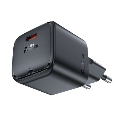 2. Acefast A77 Mini PD 30W GaN USB-C Wandladegerät – Schwarz
