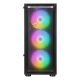 2. RAMPAGE PC-Gehäuse mit Seitenfenster SHIVA, 4x 120-mm-Rainbow-Lüfter, Schwarz
