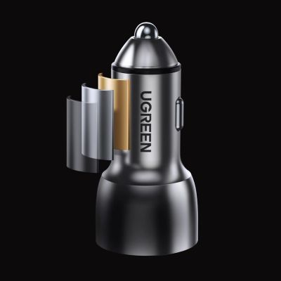 6. Ugreen Autoladegerät USB / USB Typ C Quick Charge 3.0 Power Delivery 36 W 3 A grau (CD213 60980)