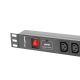 7. LANBERG 19" Rack-Stromleiste PDU PDU-08I-0200-C20-BK (1U, 16A, 8X IEC C13, 2M, C20 Stecker)