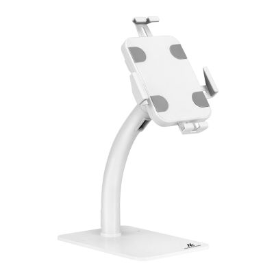 3. MACLEAN TABLET-HALTERUNG ZUR WAND-/TISCHMONTAGE MIT VERRIEGELUNG 7,9"–11" UNIVERSELL WEISS MC-468W