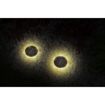 39. Solar-Scheibenlampen zur Boden- oder Wandmontage, 2 Stück