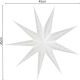 5. PAPIERDEKORATION STERN 45 CM 9 ARME WEISS