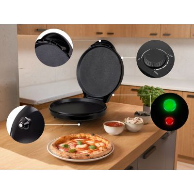 7. ELDOM PIZZAMASCHINE ST1000 PIZZO 1450W PLATTENDURCHMESSER 32 CM