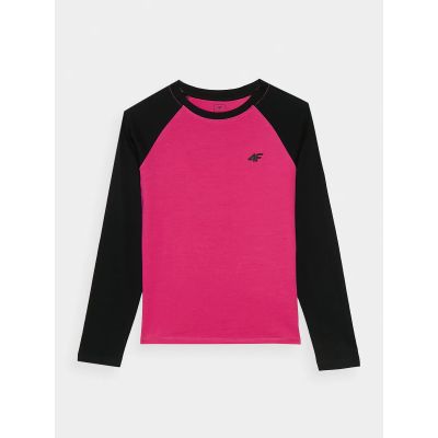 2. Langarmshirt regular einfarbig Mädchen 4F Junior 4FJWAW24TLONF291-55S