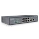 5. Unmanaged Netzwerk-Switch 19" 8x RJ45 10/100 Mbit/s, 2x FastEthernet Uplink, PoE+ 120 W Budget