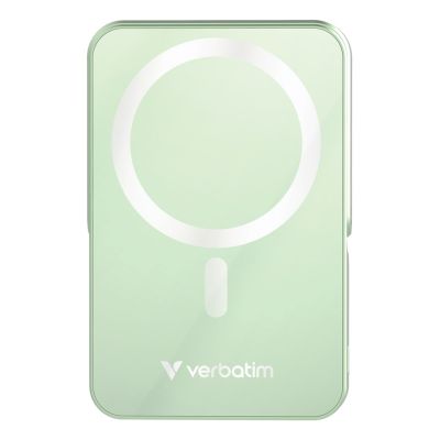 2. Verbatim Charge 'n' Go Magnetischer kabelloser Lithium-Polymer-Akku (LiPo) 10000 mAh, kabellos aufladbar, Grün
