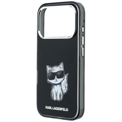 6. Karl Lagerfeld IML Choupette Body Sketch Print MagSafe Hülle für iPhone 17 Pro / 18 Pro - Schwarz