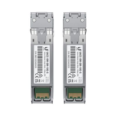 9. SFP+ Ubiquiti 10 Gbit/s bidirektionales Singlemode-Optikmodul, 2er-Pack