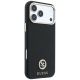4. Guess MagSafe Hülle mit genarbtem, rundem Strass-Logo für iPhone 18 Pro Max / 17 Pro Max – Schwarz