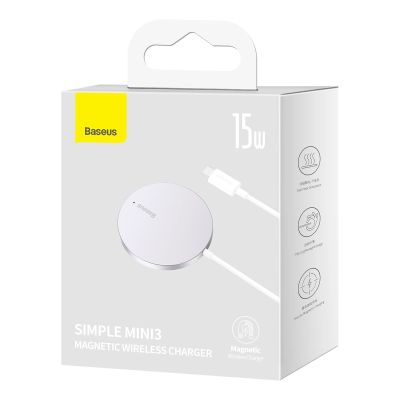 5. Baseus Simple Mini3 Induktionsladegerät 15W Silber