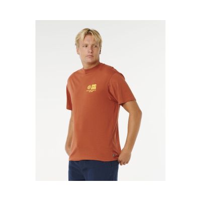 Herren-T-Shirt RIP CURL Pacific Rinse Glass Off, Braun