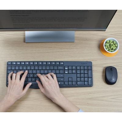 3. Logitech MK235 920-007931 Membran-Tastatur + Maus-Set (USB 3.0; grau; optisch)