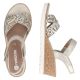 5. Goldene Keilsandalen aus Leder für Damen, Remonte by Rieker R6266-90
