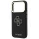 6. Guess Grained & Big Resin Logo Case für iPhone 18 Pro Max / 17 Pro Max - Schwarz