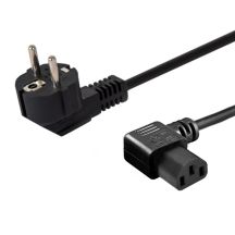 SAVIO CL-115 Kabel (C13 / IEC C13 / IEC 320 C13 M - Schuko M; 1,2 m; schwarz)