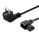 SAVIO CL-115 Kabel (C13 / IEC C13 / IEC 320 C13 M - Schuko M; 1,2 m; schwarz)